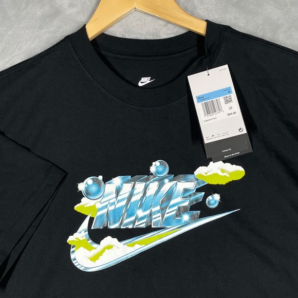 Nike Other - Nike Mens Loose Fit Glow in the Dark Graphic T-Shirt Black FZ7968-010 Size M NEW